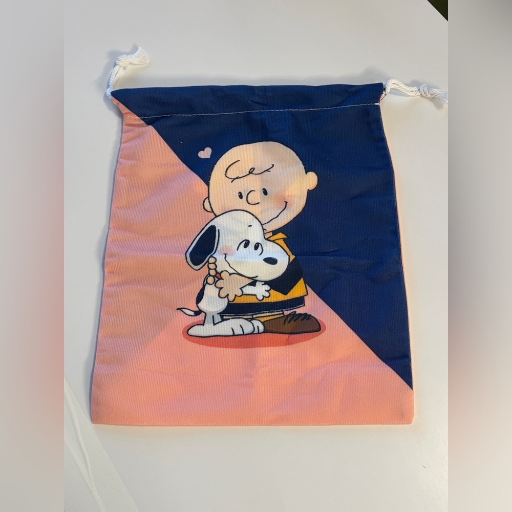 Peanuts Kids Drawstring Bag - Pink and Blue